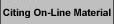 Citing On-Line Material